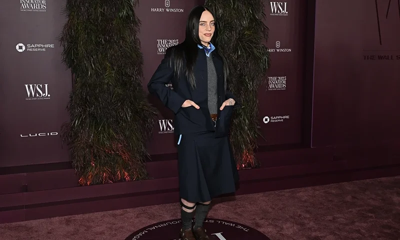Billie Eilish calls for billionaires to give their money to make the world a better place. The musician was speaking at the Wall Street Journal Innovator Awards where she was honored for her music. (Oct. 31)
