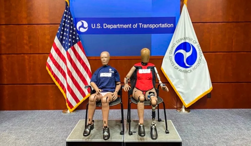 A THOR-05F female crash test dummy. (Department of Transportation)