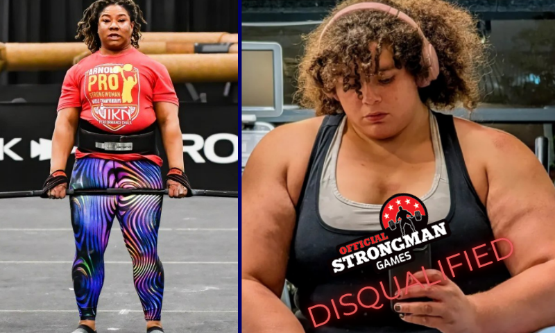 (L) Andrea Thompson -- photo via: Doreen Dawkins. (R) Jammie Booker. (public Instagram account: @strong_jammie_booker (obtained by the Official Strongman Games)