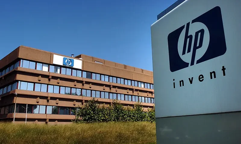 The headquarters of US information technology giant Hewlett-Packard, Thursday 08 September 2005 in Brussels. (Photo credit should read YVES BOUCAU/AFP via Getty Images)