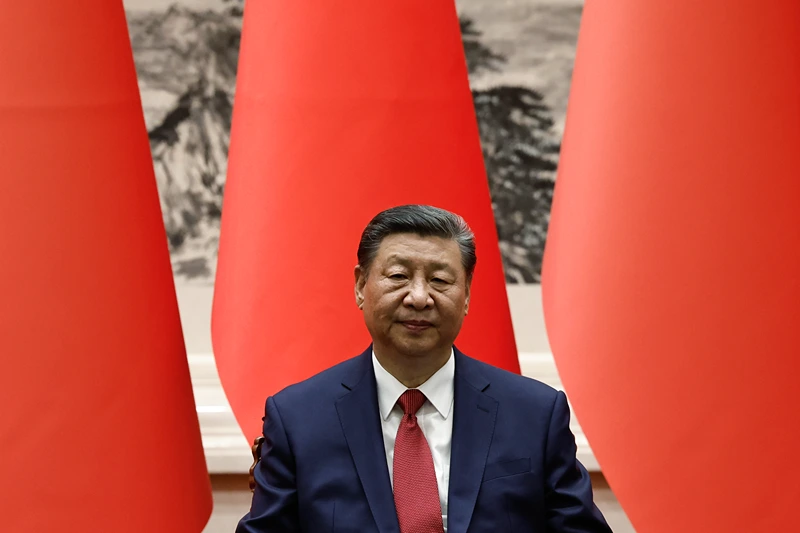 BEIJING, CHINA - MAY 31: Chinese President Xi Jinping attends a signing ceremony with Bahrain's King Hamad bin Isa Al Khalifa (not pictured) at the Great Hall of the People on May 31, 2024 in Beijing, China. (Photo by Tingshu Wang - Pool/Getty Images)