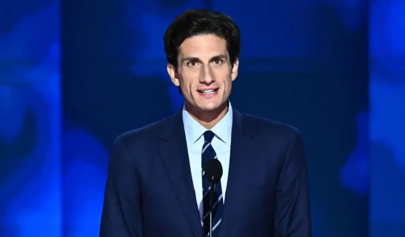 Jack Schlossberg, grandson of former US President John F. Kennedy, speaks on the second day of the Democratic National Convention (DNC) at the United Center in Chicago, Illinois, on August 20, 2024. Vice President Kamala Harris will formally accept the party's nomination for president at the DNC which runs from August 19-22 in Chicago. (Photo by Mandel NGAN / AFP) (Photo by MANDEL NGAN/AFP via Getty Images)