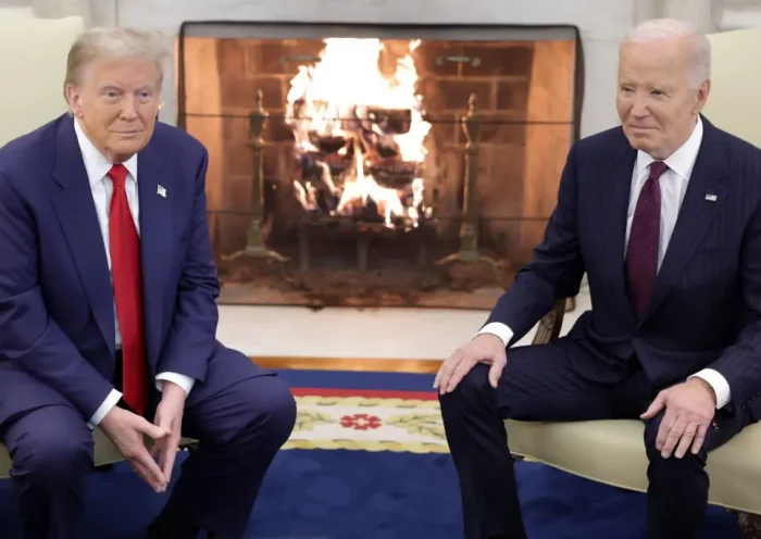 WASHINGTON, DC - NOVEMBER 13: U.S. President Joe Biden meets with U.S. President-elect Donald Trump in the Oval Office of the White House on November 13, 2024 in Washington, DC. President Biden continued the tradition inviting the newly-elected president to meet at the White House after Trump won the presidential election on November 5. (Photo by Alex Wong/Getty Images)
