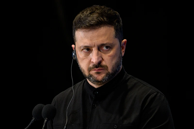 ROME, ITALY - JULY 10: Ukrainian President Volodymyr Zelensky and Italian Prime Minister Giorgia Meloni (not in picture) hold a joint press conference during the Ukraine Recovery Conference 2025 (URC2025) at Roma Convention Center La Nuvola, on July 10, 2025 in Rome, Italy. The fourth annual Ukraine Recovery Conference is taking place in Rome on July 10-11, bringing together governments and organizations from the international community committed to the long-term reconstruction of Ukraine, amid Russia's full-scale invasion. (Photo by Antonio Masiello/Getty Images)