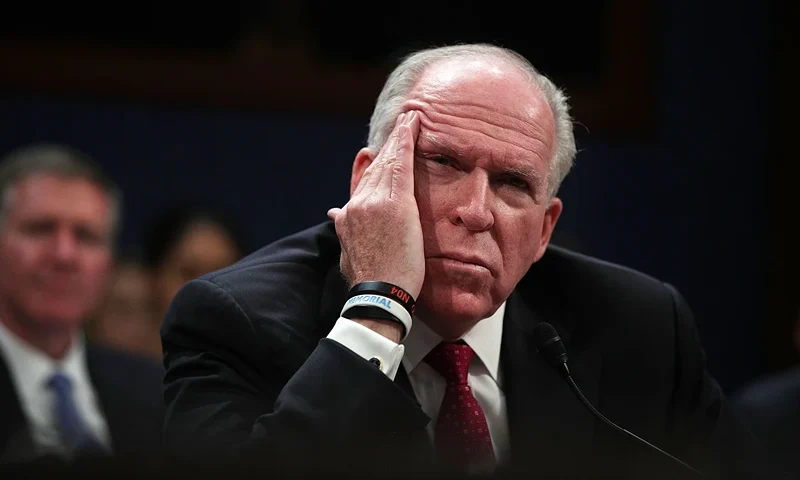 WASHINGTON, DC - MAY 23: Former Director of the U.S. Central Intelligence Agency (CIA) John Brennan testifies before the House Permanent Select Committee on Intelligence on Capitol Hill, May 23, 2017 in Washington, DC. Brennan is discussing the extent of Russia's meddling in the 2016 U.S. presidential election and possible ties to the campaign of President Donald Trump. (Photo by Alex Wong/Getty Images)