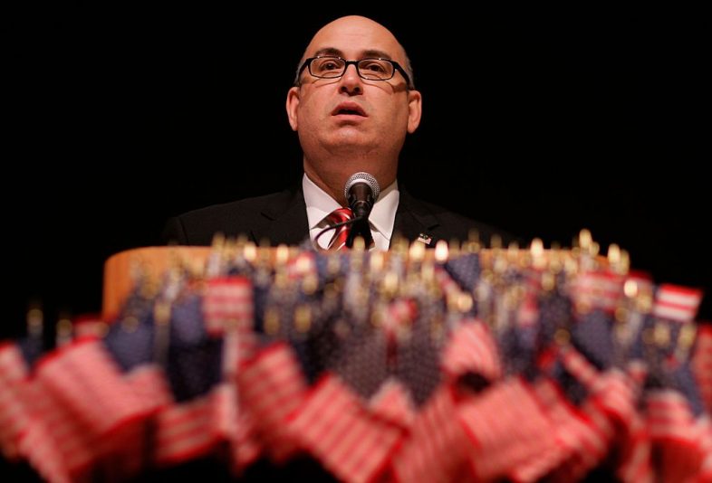 FORT LAUDERDALE, FL - AUGUST 30: Emilio T. Gonzalez, director of the U.S. Citizenship and Immigration Services, speaks during a naturalization ceremony for new American citizens August 30, 2007 in Fort Lauderdale, Florida. The Center for Immigration Studies released a report that predicts that the U.S. will add 100 million more people to its population by 2060, primarily by way of immigration. (Photo by Joe Raedle/Getty Images)