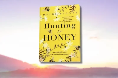 Image of the book cover for "Hunting For Honey, Seeking God in the Everyday and Unexpected" by Heidi Gianni.