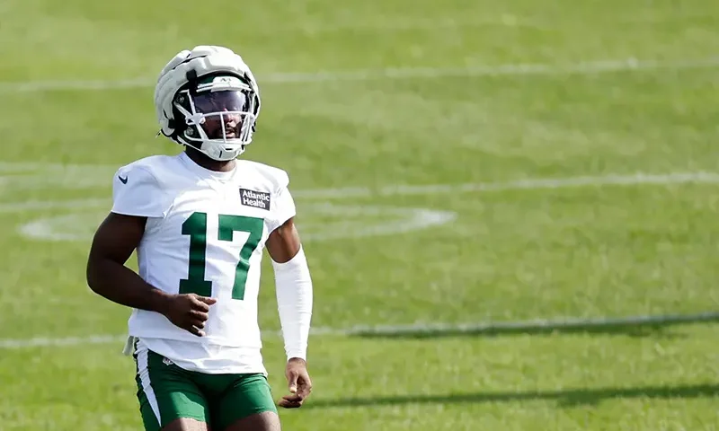 New York Jets cornerback Kris Boyd takes part in an NFL football training camp, July 23, 2025, in Florham Park, N.J. (AP Photo/Adam Hunger, File)