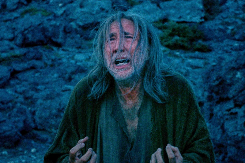 Cage in a scene from “The Carpenter’s Son.” (Magnolia Pictures via AP)