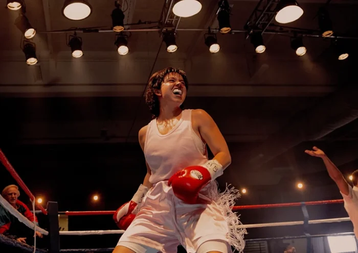 This image shows Sydney Sweeney in a scene from “Christy.” (Eddy Chen/Black Bear via AP)