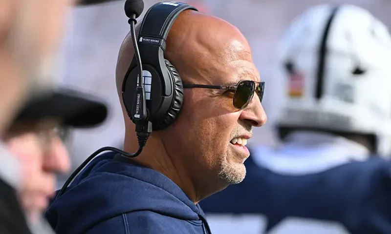 Penn State head coach James Franklin watches the action against Northwestern during the second quarter of an NCAA college football game, Saturday, Oct. 11, 2025, in State College, Pa. (AP Photo/Barry Reeger,File)