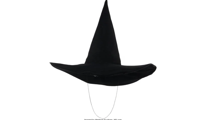 This image released by Heritage Auctions shows the hat worn by Margaret Hamilton in “The Wizard of Oz.” (Heritage Auctions via AP) Margaret Hamilton