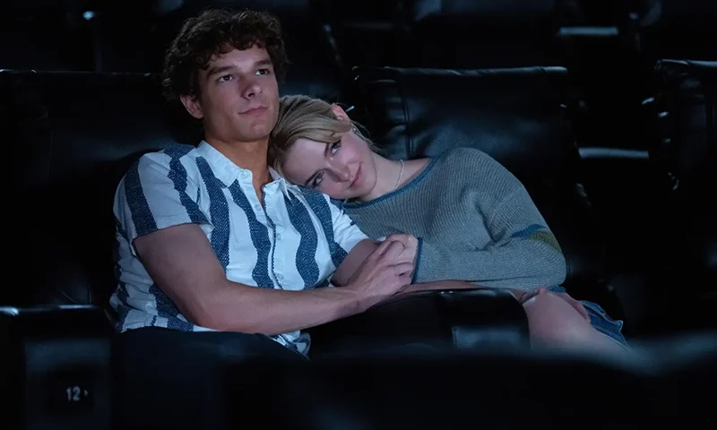 This image released by Paramount Pictures shows Mason Thames, left, and McKenna Grace in a scene from “Regretting You.” (Jessica Miglio/Paramount Pictures via AP)