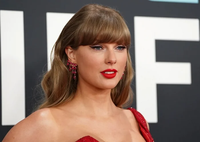 Taylor Swift arrives at the 67th annual Grammy Awards on Feb. 2, 2025, in Los Angeles. (Jordan Strauss/Invision/AP, File)