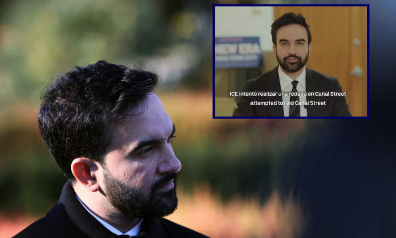 NEW YORK, NEW YORK - NOVEMBER 24: Mayor-elect Zohran Mamdani speaks to the media as he stands with some of the people he has appointed to help with his transition to City Hall on November 24, 2025 in New York City. In total, Mamdani has appointed more than 400 people to 17 transition committees, which include economic development, housing, transportation, community safety, government operations, immigrant justice, and technology. (Photo by Spencer Platt/Getty Images)