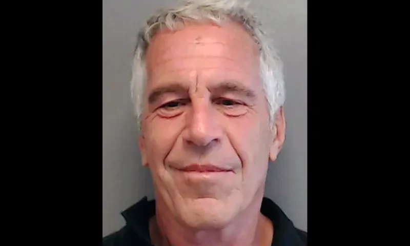 UNSPECIFIED, FL - JULY 25. 2013: In this handout provided by the Florida Department of Law Enforcement, Jeffrey Epstein poses for a sex offender mugshot after being charged with procuring a minor for prostitution on July 25, 2013 in Florida. (Photo by Florida Department of Law Enforcement via Getty Images)