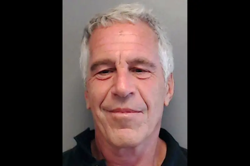 UNSPECIFIED, FL - JULY 25. 2013: In this handout provided by the Florida Department of Law Enforcement, Jeffrey Epstein poses for a sex offender mugshot after being charged with procuring a minor for prostitution on July 25, 2013 in Florida. (Photo by Florida Department of Law Enforcement via Getty Images)