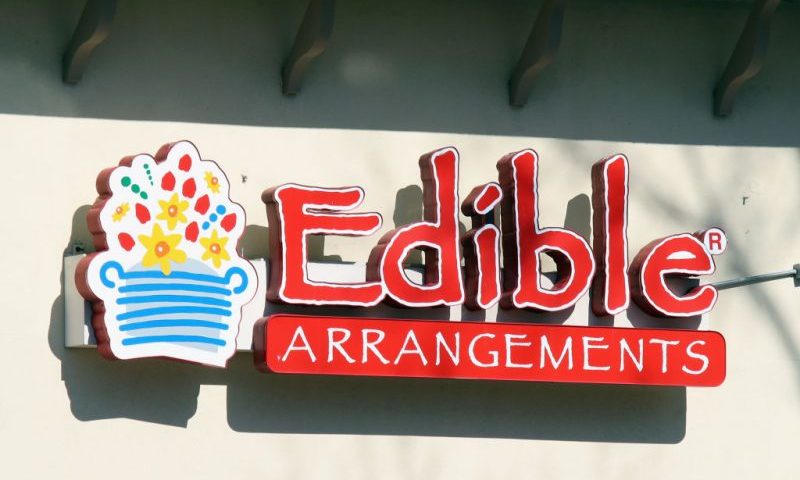 LAINVIEW, NEW YORK - MARCH 18: An image of the sign for an Edible Arrangements store as photographed on March 18, 2020 in Plainview, New York. (Photo by Bruce Bennett/Getty Images)
