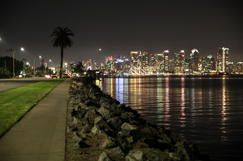 SAN DIEGO, CA - NOVEMBER 21: A general view of the San Diego skyline before an imposed curfew on November 21, 2020 in San Diego, California. California Governor Gavin Newsom has imposed a curfew, starting at 10 pm on Saturday evening, on several California counties due to an increase of COVID-19 infection rates around the state. (Photo by Sandy Huffaker/Getty Images)