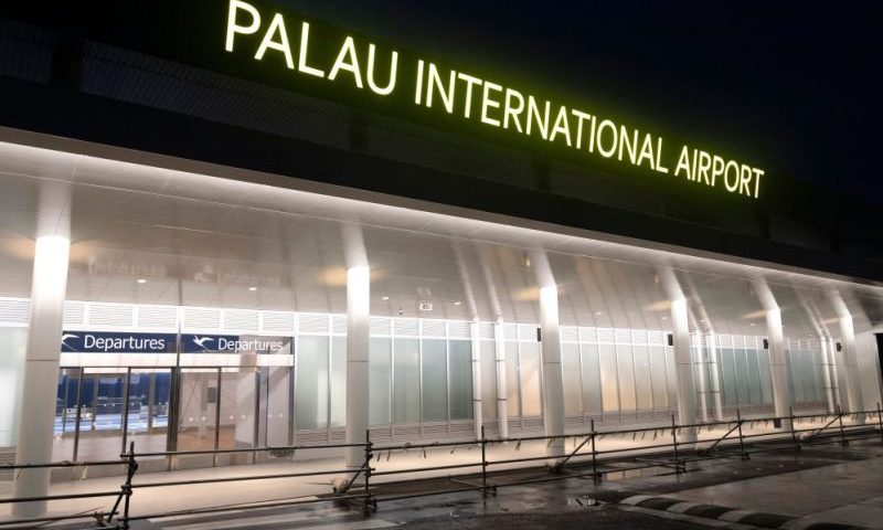 In this photo taken on April 1, 2021, the Palau international airport is seen in Koror, as Taiwan and Palau launched a rare holiday travel bubble to kickstart their battered tourist industries after successfully keeping Covid-19 infections at bay. (Photo by Richard W. BROOKS / AFP) (Photo by RICHARD W. BROOKS/AFP via Getty Images)