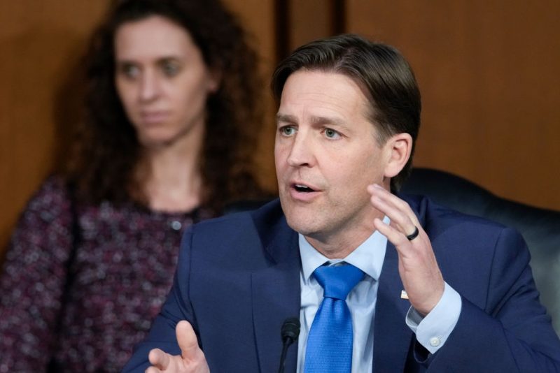 WASHINGTON, DC - MARCH 23: Sen. Ben Sasse (R-NE) questions U.S. Supreme Court nominee Judge Ketanji Brown Jackson during her Senate Judiciary Committee confirmation hearing in the Hart Senate Office Building on Capitol Hill, March 23, 2022 in Washington, DC. Judge Ketanji Brown Jackson, President Joe Biden’s pick to replace retiring Justice Stephen Breyer on the U.S. Supreme Court, would become the first Black woman to serve on the Supreme Court if confirmed. (Photo by Drew Angerer/Getty Images)