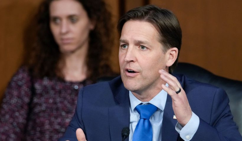 WASHINGTON, DC - MARCH 23: Sen. Ben Sasse (R-NE) questions U.S. Supreme Court nominee Judge Ketanji Brown Jackson during her Senate Judiciary Committee confirmation hearing in the Hart Senate Office Building on Capitol Hill, March 23, 2022 in Washington, DC. Judge Ketanji Brown Jackson, President Joe Biden’s pick to replace retiring Justice Stephen Breyer on the U.S. Supreme Court, would become the first Black woman to serve on the Supreme Court if confirmed. (Photo by Drew Angerer/Getty Images)