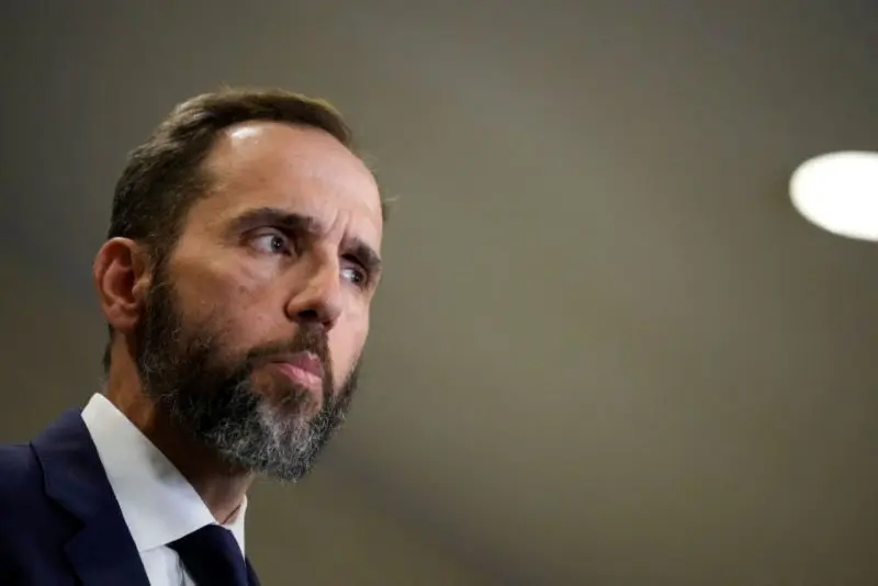 Special Counsel Jack Smith delivers remarks on a recently unsealed indictment including four felony counts against former U.S. President Donald Trump on August 1, 2023 in Washington, DC. Trump was indicted on four felony counts for his alleged efforts to overturn the 2020 election. (Photo by Drew Angerer/Getty Images)