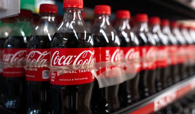 CHICAGO, ILLINOIS - DECEMBER 11: Coca-Cola soft drinks are offered for sale at a grocery store on December 11, 2024 in Chicago, Illinois. Coca-Cola is one of several companies named in a lawsuit that accuses major food companies of marketing ultra-processed and addictive foods to children. (Photo by Scott Olson/Getty Images)