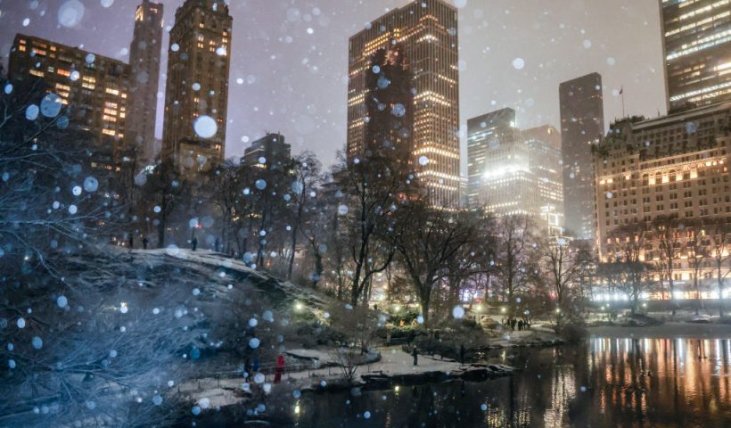 NEW YORK, NEW YORK - JANUARY 19: A view of Central Park as snow falls on January 19, 2025 in New York City. The National Weather Service issued winter storm warnings for Sunday through Monday morning, expecting 3 to 5 inches of snow in New York City and 5 to 8 inches outside the NYC metro area. (Photo by Heather Khalifa/Getty Images)