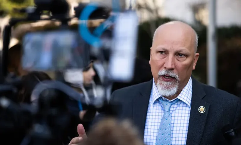 U.S. Rep. Chip Roy (R-TX) speaks to reporters following a meeting of the House Republican Conference on March 4, 2025 in Washington, DC. (Photo by Tierney L. Cross/Getty Images)