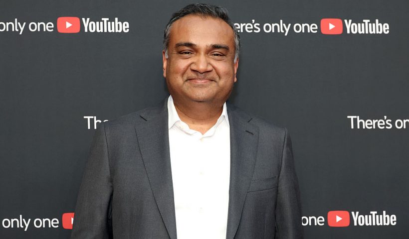 NEW YORK, NEW YORK - MAY 14: Neal Mohan, CEO, YouTube attends YouTube Brandcast 2025 at David Geffen Hall on May 14, 2025 in New York City. (Photo by Michael Loccisano/Getty Images)