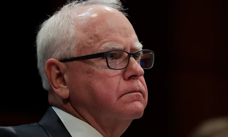 WASHINGTON, DC - JUNE 12: Minnesota Gov. Tim Walz listens during a hearing with the House Oversight and Accountability Committee at the U.S. Capitol on June 12, 2025 in Washington, DC. The committee held the hearing titled "A Hearing with Sanctuary State Governors" and questioned governors about their state immigration policies. (Photo by Anna Moneymaker/Getty Images)