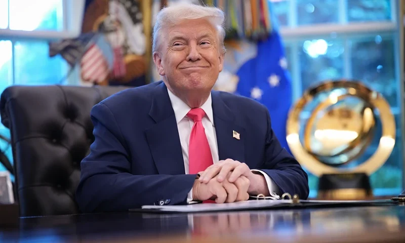 WASHINGTON, DC - AUGUST 14: U.S. President Donald Trump speaks in the Oval Office on August 14, 2025 in Washington, DC. Trump is expected to issue a proclamation on the 90th anniversary of Social Security and highlight his administration's efforts on the program. (Photo by Andrew Harnik/Getty Images)