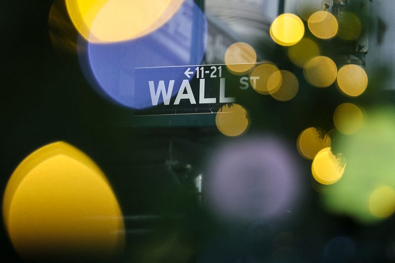 TOPSHOT - A view of the New York Stock Exchange (NYSE) and Christmas tree on December 5, 2025 in New York City. (Photo by ANGELA WEISS / AFP via Getty Images)