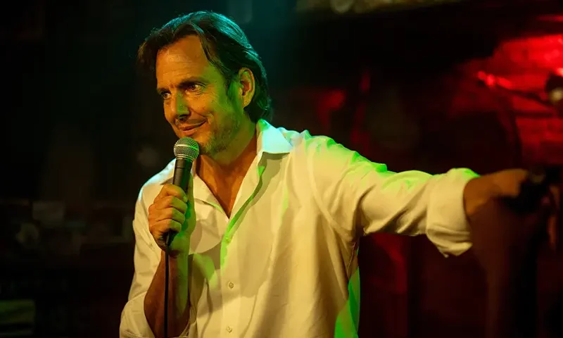 This image released by Searchlight Pictures shows Will Arnett in a scene from “Is This Thing On?” (Jason McDonald/Searchlight Pictures via AP)
