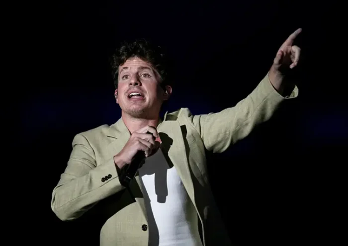 Charlie Puth performs at the Rock in Rio music festival in Rio de Janeiro, Thursday, Sept. 19, 2024. (AP Photo/Bruna Prado, File)