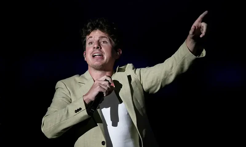 Charlie Puth performs at the Rock in Rio music festival in Rio de Janeiro, Thursday, Sept. 19, 2024. (AP Photo/Bruna Prado, File)