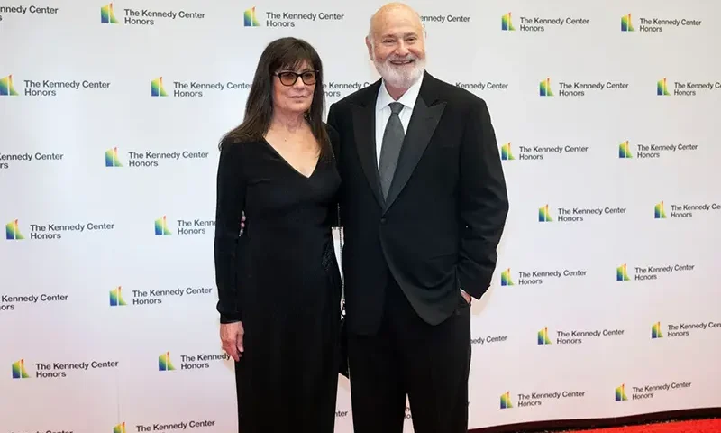 Rob Reiner and Michele Reiner arrive on the red carpet at the State Department for the Kennedy Center Honors gala dinner, Dec. 2, 2023, in Washington. (AP Photo/Kevin Wolf, File)