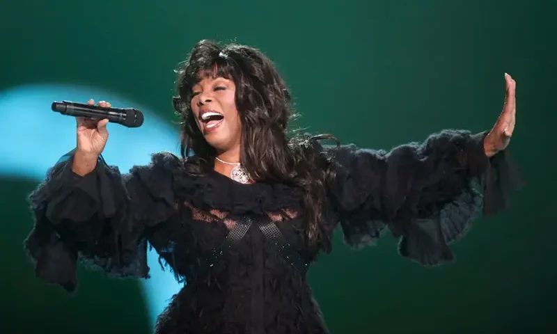 Donna Summer performs at the Nobel Peace concert in Oslo, Norway on Dec. 11, 2009. (AP Photo/John McConnico, File)