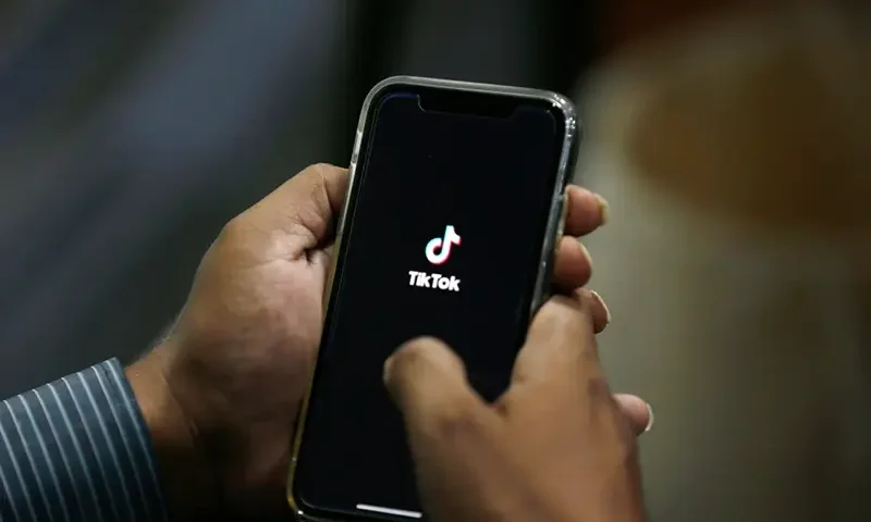 A man opens social media app ‘TikTok’ on his cell phone, in Islamabad, Pakistan. (AP Photo/Anjum Naveed, File)