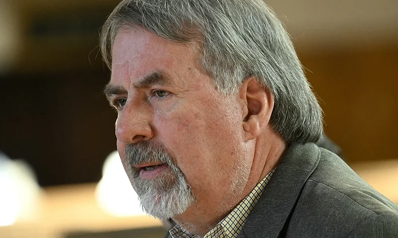 US Rep. Doug LaMalfa (R-CA) speaks during a press conference at Union Station in downtown Los Angeles on February 20, 2025. (Photo by Patrick T. Fallon / AFP) (Photo by PATRICK T. FALLON/AFP via Getty Images)