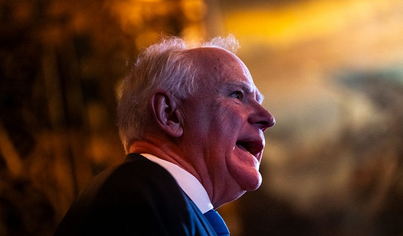 ST. PAUL, MINNESOTA - JANUARY 5: Minnesota Gov. Tim Walz speaks during a press conference at the State Capitol building on January 5, 2026 in St. Paul, Minnesota. Walz announced today that he is abandoning his re-election campaign for governor, blaming scrutiny from President Donald Trump for his decision. (Photo by Stephen Maturen/Getty Images)