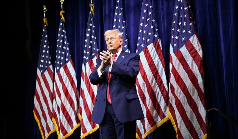 US President Donald Trump departs after he delivered remarks at the House Republican Party (GOP) member retreat at the Kennedy Center in Washington, DC, on January 6, 2026. (Photo by Mandel NGAN / AFP via Getty Images)