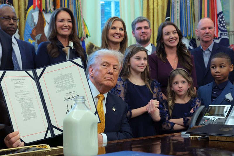 Trump signs bill reversing Obama-era school lunch policy, allowing whole and 2% milk again