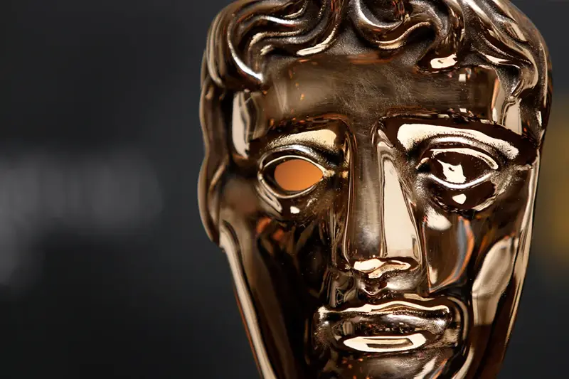 A BAFTA mask after the nominations for the Orange British Academy Film Awards 2011 were announced, Tuesday, Jan. 18, 2011, in Piccadilly, London. (AP Photo/Joel Ryan, File)