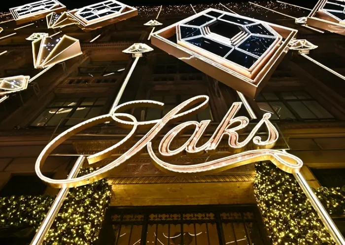 Saks Fifth Avenue holiday light show and window reveal on Monday, Nov. 24, 2025, in New York. (Photo by Evan Agostini/Invision/AP, File)