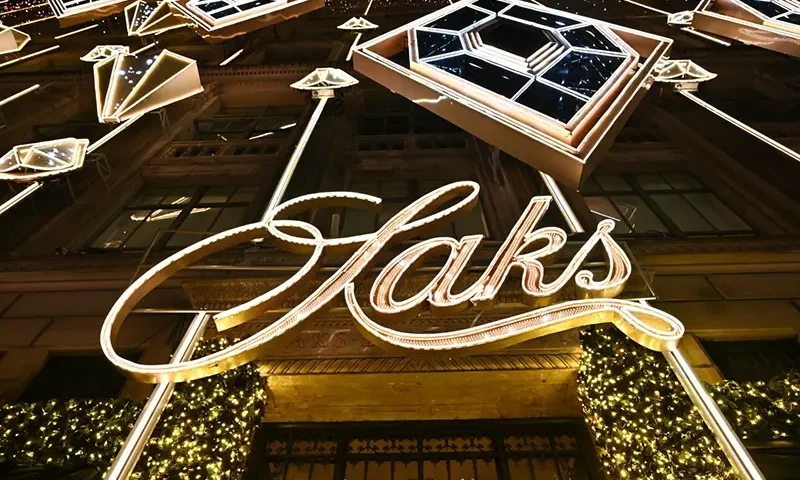 Saks Fifth Avenue holiday light show and window reveal on Monday, Nov. 24, 2025, in New York. (Photo by Evan Agostini/Invision/AP, File)